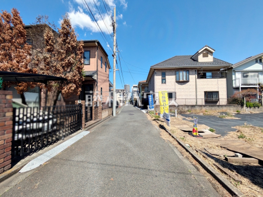 接道状況および現場風景　【調布市国領町７丁目】