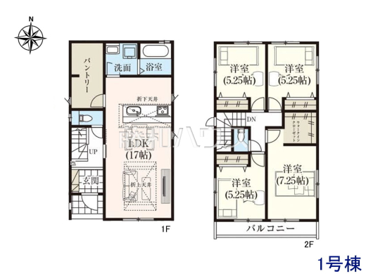 1号棟　間取図　【日野市落川】