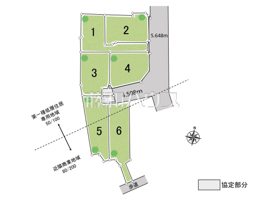 区画図　【東村山市廻田町３丁目】
