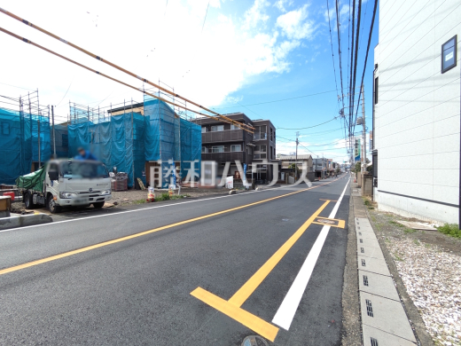 接道状況および現場風景　【朝霞市膝折町２丁目】