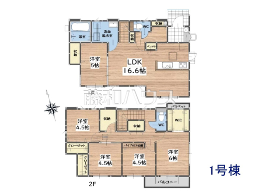 1号棟　間取図　【福岡市南区老司５丁目】