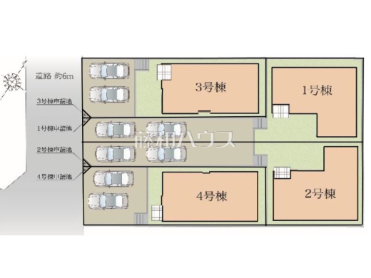 全体区画図　【福岡市東区若宮４丁目】