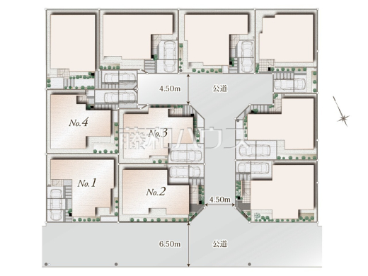 全体区画図　【立川市錦町６丁目】