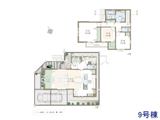 9号棟 間取図 【立川市錦町6丁目】