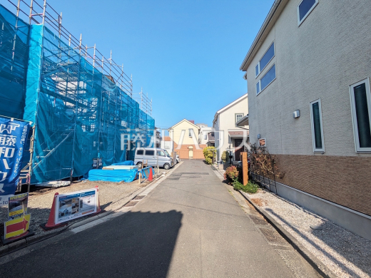 接道状況および現場風景　【世田谷区上祖師谷２丁目】