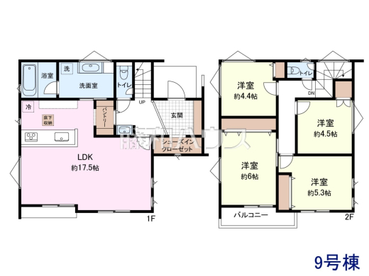 9号棟　間取図　【国立市東３丁目】
