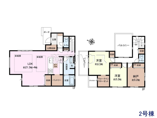2号棟　間取図　【練馬区東大泉６丁目】