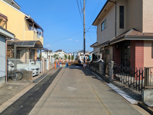 接道状況および現場風景　【立川市砂川町８丁目】