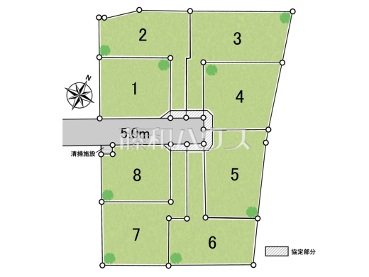全体区画図　【清瀬市旭が丘３丁目】