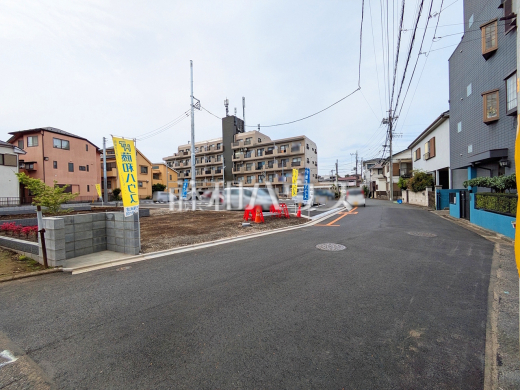 接道状況および現場風景　【新座市石神３丁目】