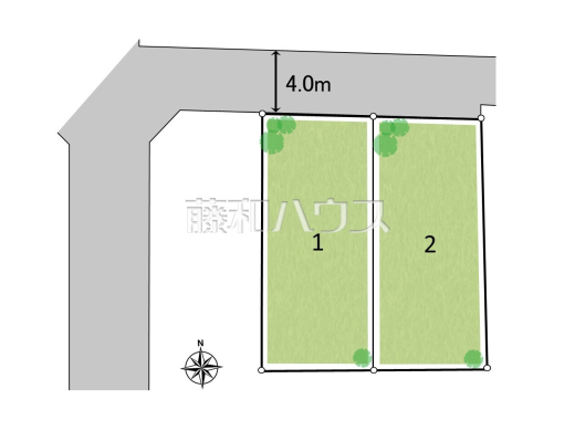 全体区画図　【三鷹市北野３丁目】