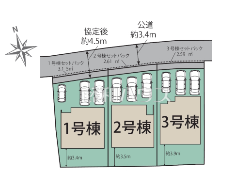 全体区画図　【春日井市町屋町】