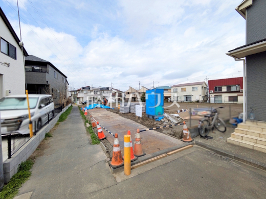 接道状況および現場風景　【狛江市駒井町３丁目】