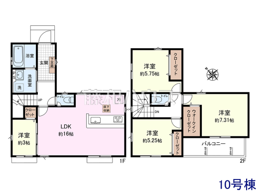 10号棟　間取図　【新座市野火止３丁目】
