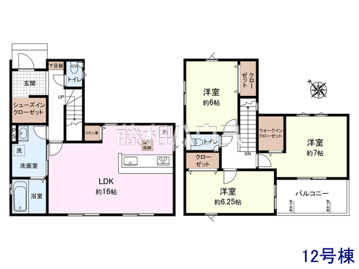 12号棟　間取図　【新座市野火止３丁目】