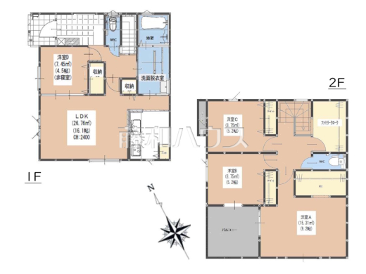間取図　【糟屋郡粕屋町花ヶ浦２丁目】