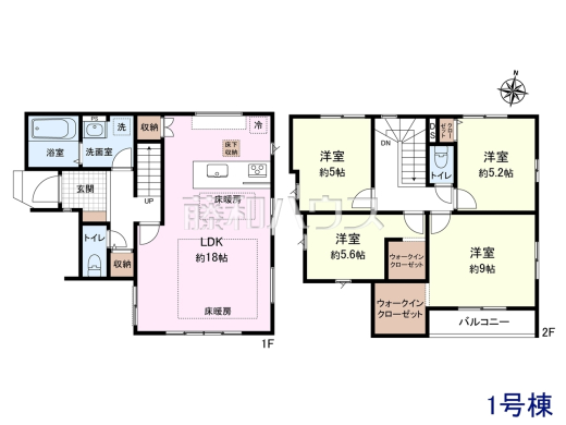 1号棟　間取図　【練馬区大泉学園町８丁目】