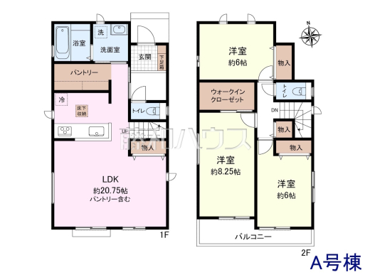 A号棟　間取図　【春日井市上条町８丁目】