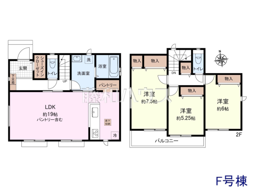 F号棟　間取図　【春日井市上条町８丁目】