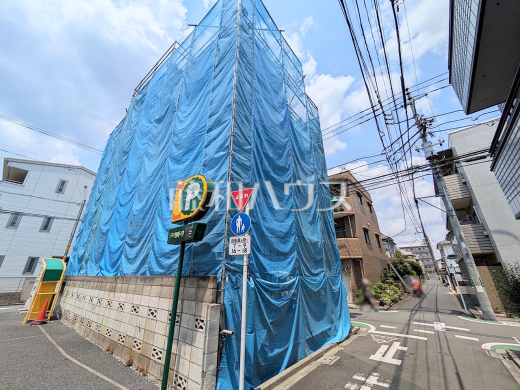 接道状況および現場風景　【三鷹市下連雀２丁目】