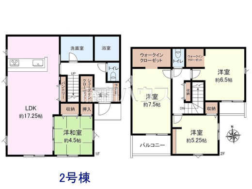 2号棟　間取図　【立川市若葉町３丁目】