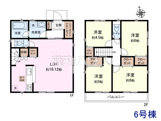 6号棟　間取図　【調布市富士見町３丁目】