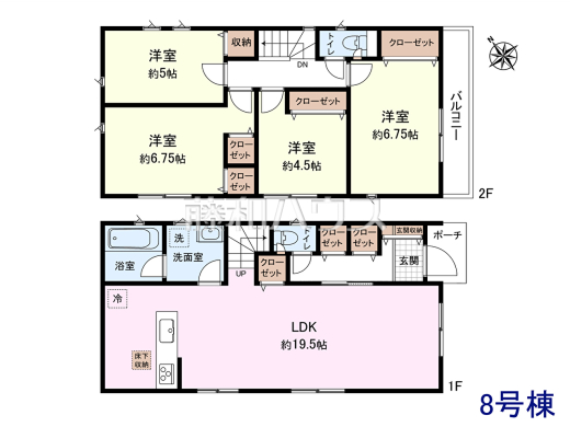 8号棟　間取図　【調布市富士見町３丁目】