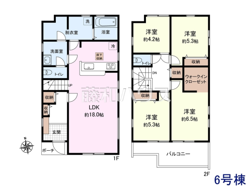 6号棟 間取図 【国分寺市北町4丁目】