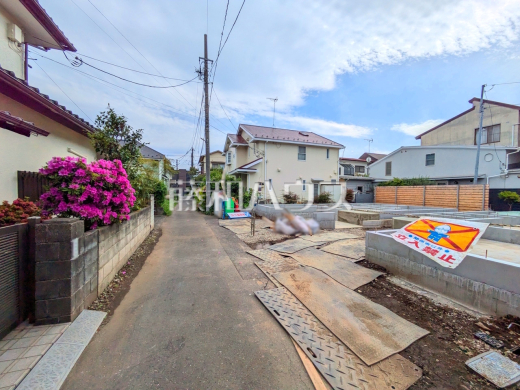 接道状況および現場風景　【国立市中１丁目】