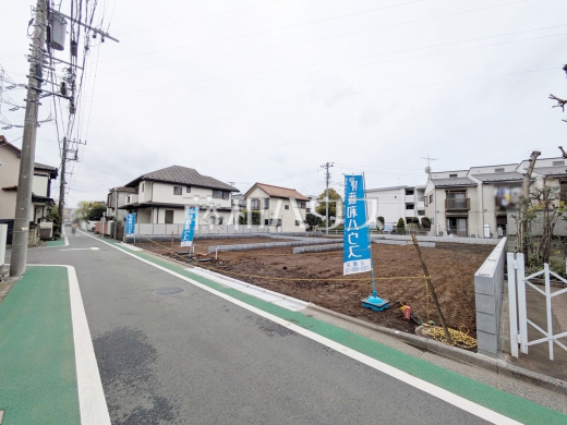 接道状況および現場風景　【三鷹市井口５丁目】