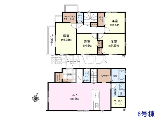 6号棟　間取図　【清瀬市旭が丘３丁目】