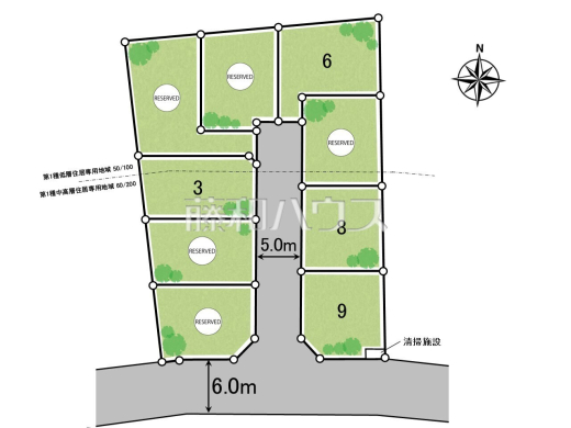 全体区画図　【練馬区下石神井３丁目】