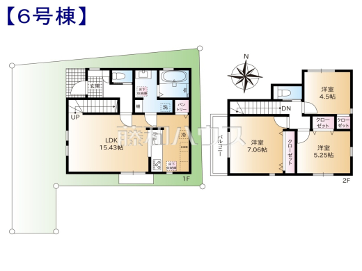 6号棟　間取図　【練馬区下石神井３丁目】