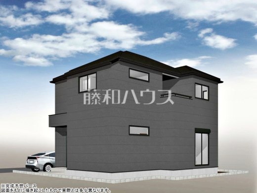 11号地　建物プラン例（南西パース・外観）　【東村山市恩多町５丁目】　
[参考プラン] 
建物価格：1,650万円（税込）　建物面積：98.12m&sup2;