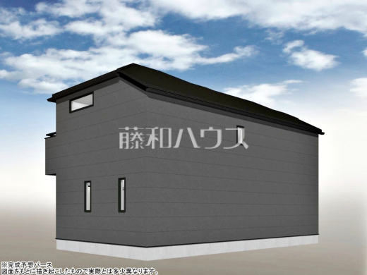 21号地　建物プラン例（北東パース・外観）　【東村山市恩多町５丁目】　
[参考プラン] 
建物価格：1,650万円（税込）　建物面積：86.94m&sup2;