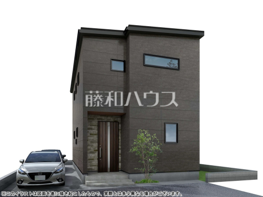 5号地　建物プラン例（パース・外観）　【東久留米市下里１丁目】　　
[参考プラン] 
建物価格：2,046万円（税込）　建物面積：89.84m&sup2;