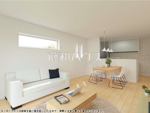1号地　建物プラン例（内観写真）　【東久留米市下里１丁目】　
[参考プラン] 
建物価格：1,958万円（税込）　建物面積：85.29m&sup2;