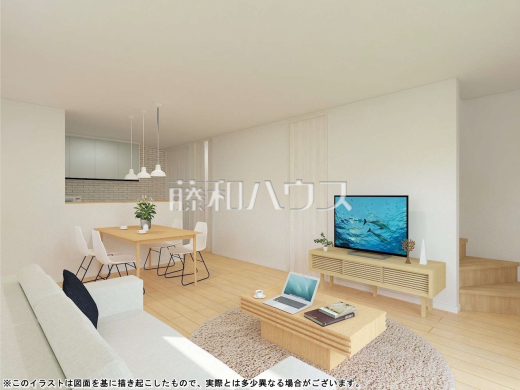 1号地　建物プラン例（内観写真）　【東久留米市下里１丁目】　
[参考プラン] 
建物価格：1,958万円（税込）　建物面積：85.29m&sup2;