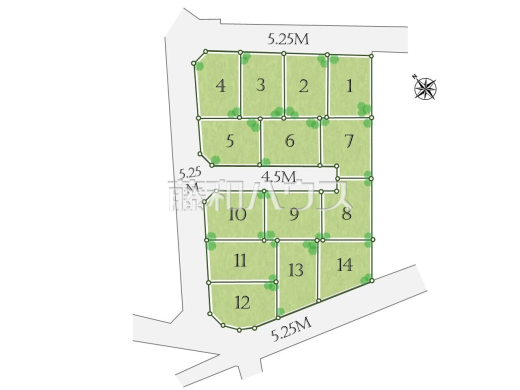 全体区画図　【調布市東つつじケ丘３丁目】
