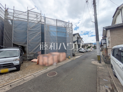 2号棟　接道状況および現場風景　【福岡市早良区次郎丸３丁目】