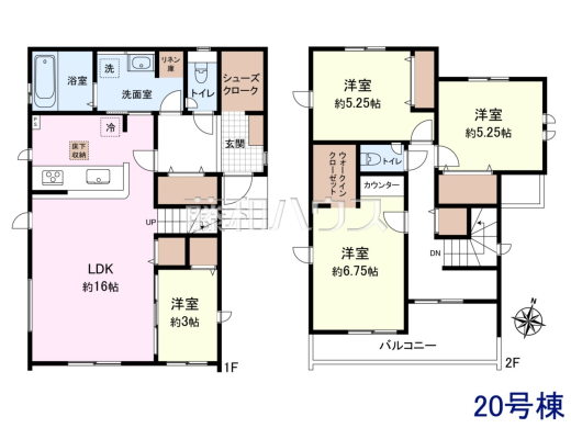 20号棟　間取図　【新座市池田４丁目】