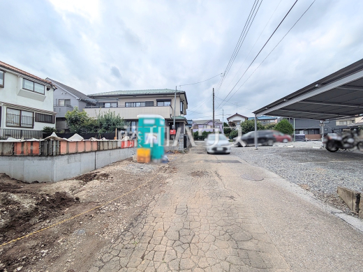 接道状況および現場風景　【東久留米市下里１丁目】
