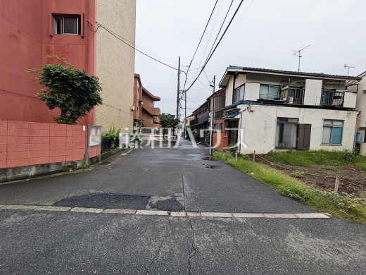 接道状況および現場風景 【中野区沼袋3丁目】