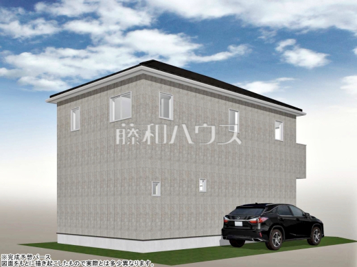 16号地　建物プラン例（パース・外観）　【小平市小川町１丁目】　
[参考プラン] 
建物価格：2,288万円（税込）　建物面積：96.88m&sup2;