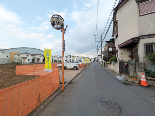 接道状況および現場風景　【新座市野寺５丁目】