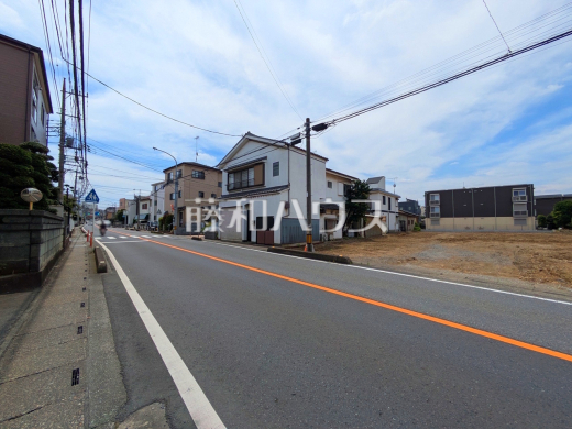 接道状況および現場風景　【朝霞市膝折町２丁目】