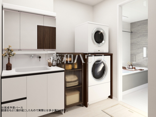建物プラン例（パース・内観）　【東村山市恩多町５丁目】　
[参考プラン] 
建物価格：1,650万円（税込）　建物面積：94.4m&sup2;