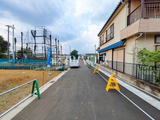 接道状況および現場風景　【東久留米市浅間町２丁目】