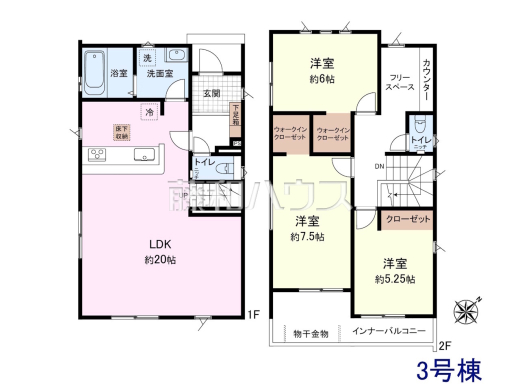 3号棟　間取図　【八重瀬町字安里】