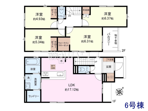 6号棟　間取図　【八重瀬町字安里】